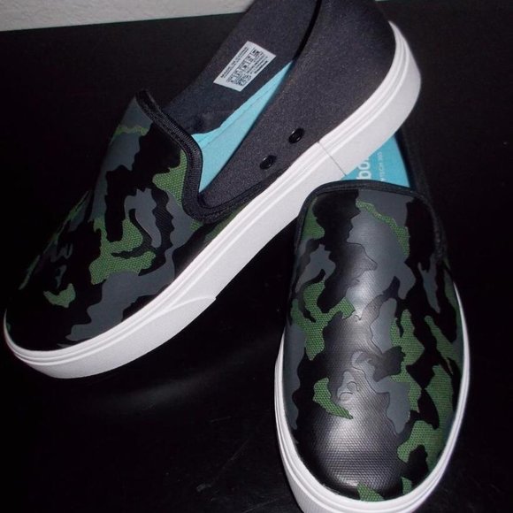 REEBOK WOMENS SIZE 6 CAMO SCOUT GREEN SKYSCAPE VIVA SLIP ON SNEAKER SHOE - Picture 5 of 7